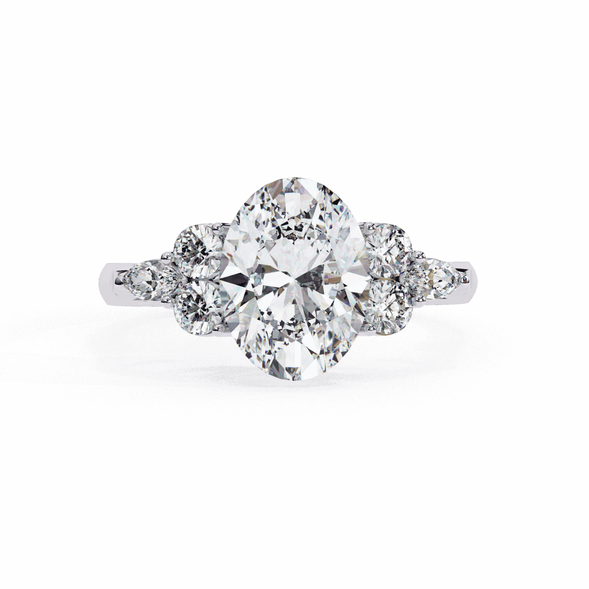 2.5 Carat Oval Bezel Setting Solitaire Ring in Moissanite | House of Estara