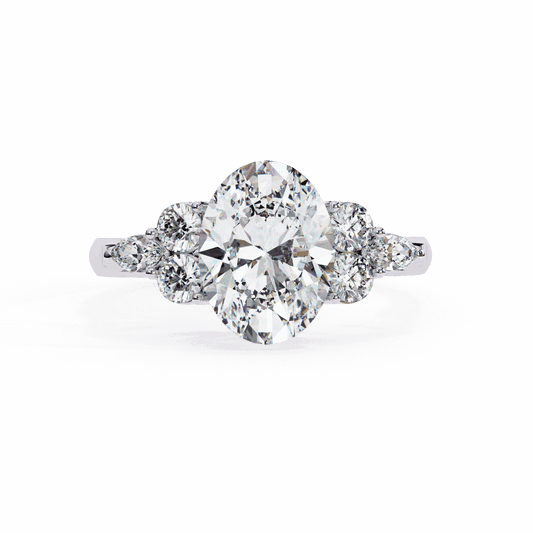 2.5 Carat Oval Bezel Setting Solitaire Ring in Moissanite | House of Estara