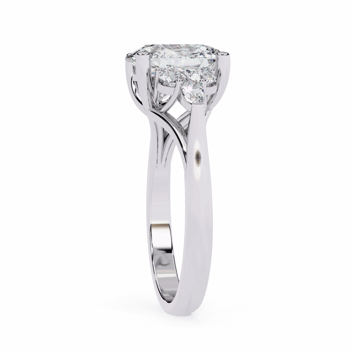 2.5 Carat Oval Bezel Setting Solitaire Ring in Moissanite | House of Estara
