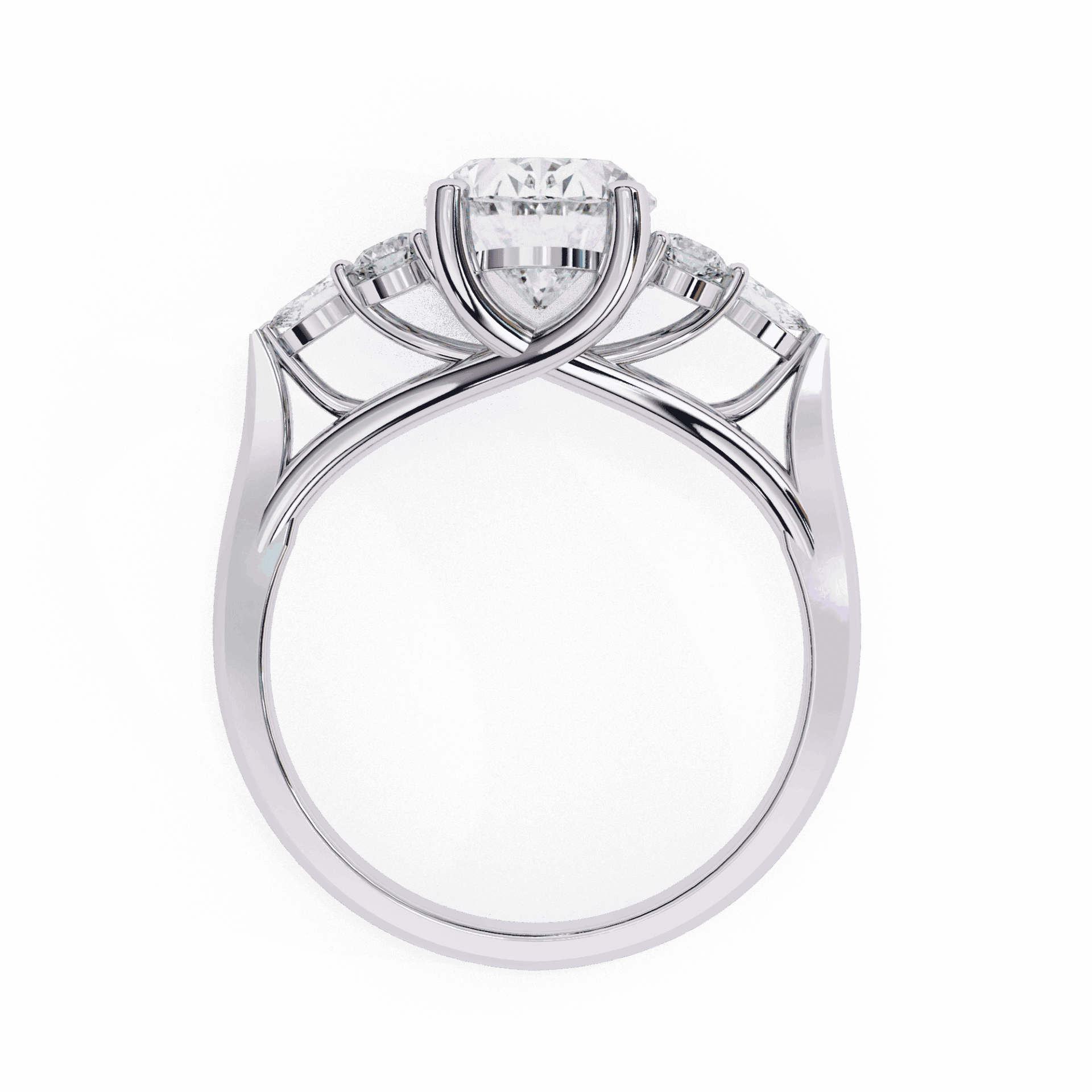 2.5 Carat Oval Bezel Setting Solitaire Ring in Moissanite | House of Estara