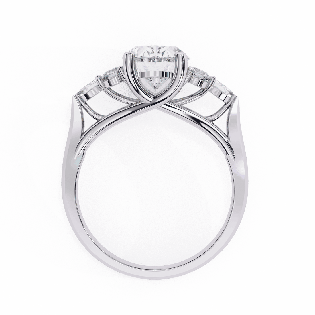 2.5 Carat Oval Bezel Setting Solitaire Ring in Moissanite | House of Estara