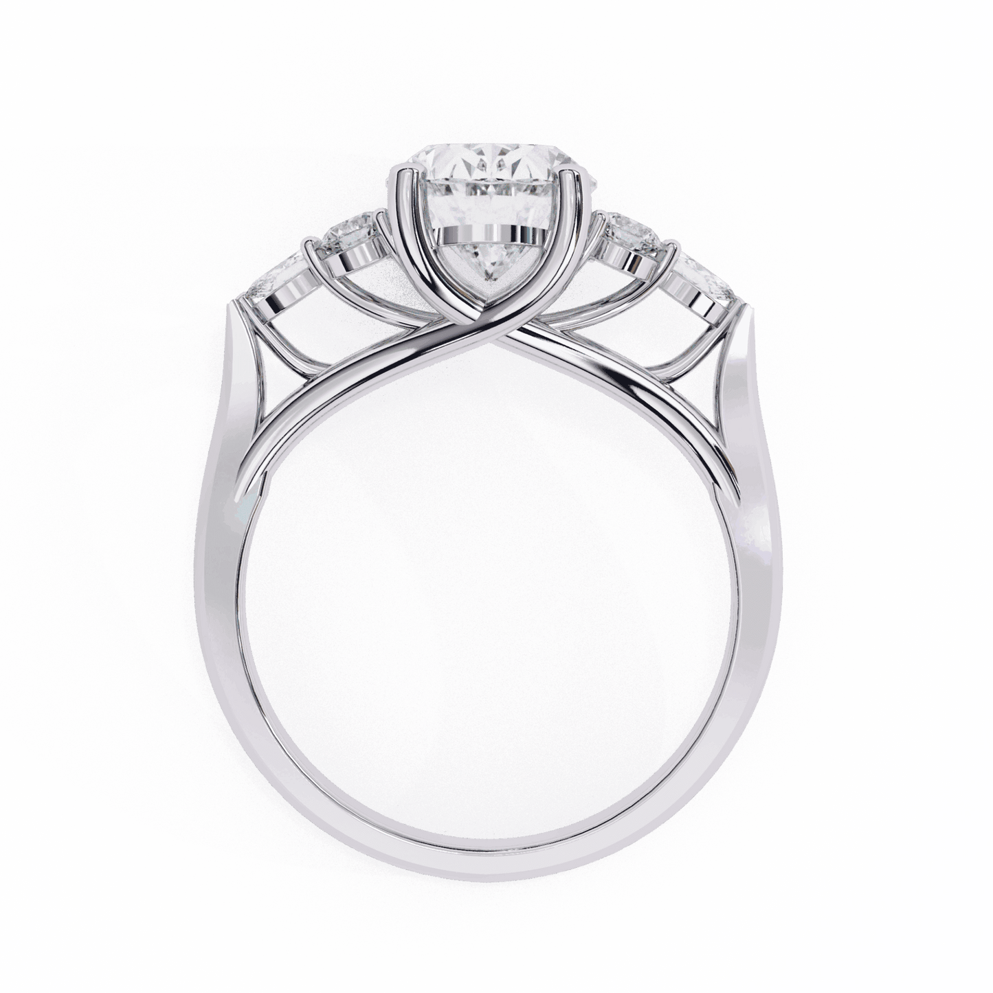 2.5 Carat Oval Bezel Setting Solitaire Ring in Moissanite | House of Estara