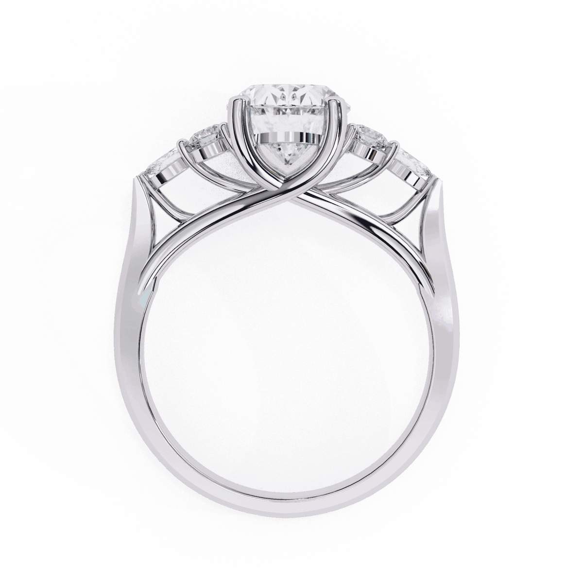 2.5 Carat Oval Bezel Setting Solitaire Ring in Moissanite | House of Estara