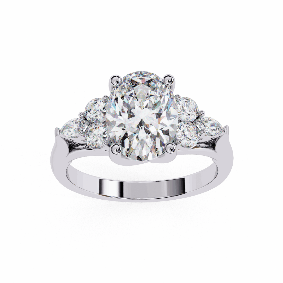 2.5 Carat Oval Bezel Setting Solitaire Ring in Moissanite | House of Estara