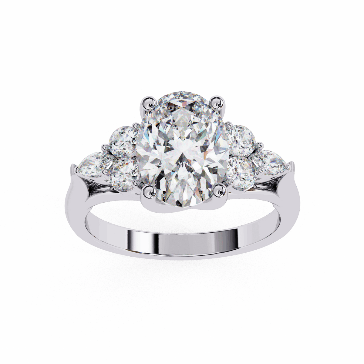 2.5 Carat Oval Bezel Setting Solitaire Ring in Moissanite | House of Estara