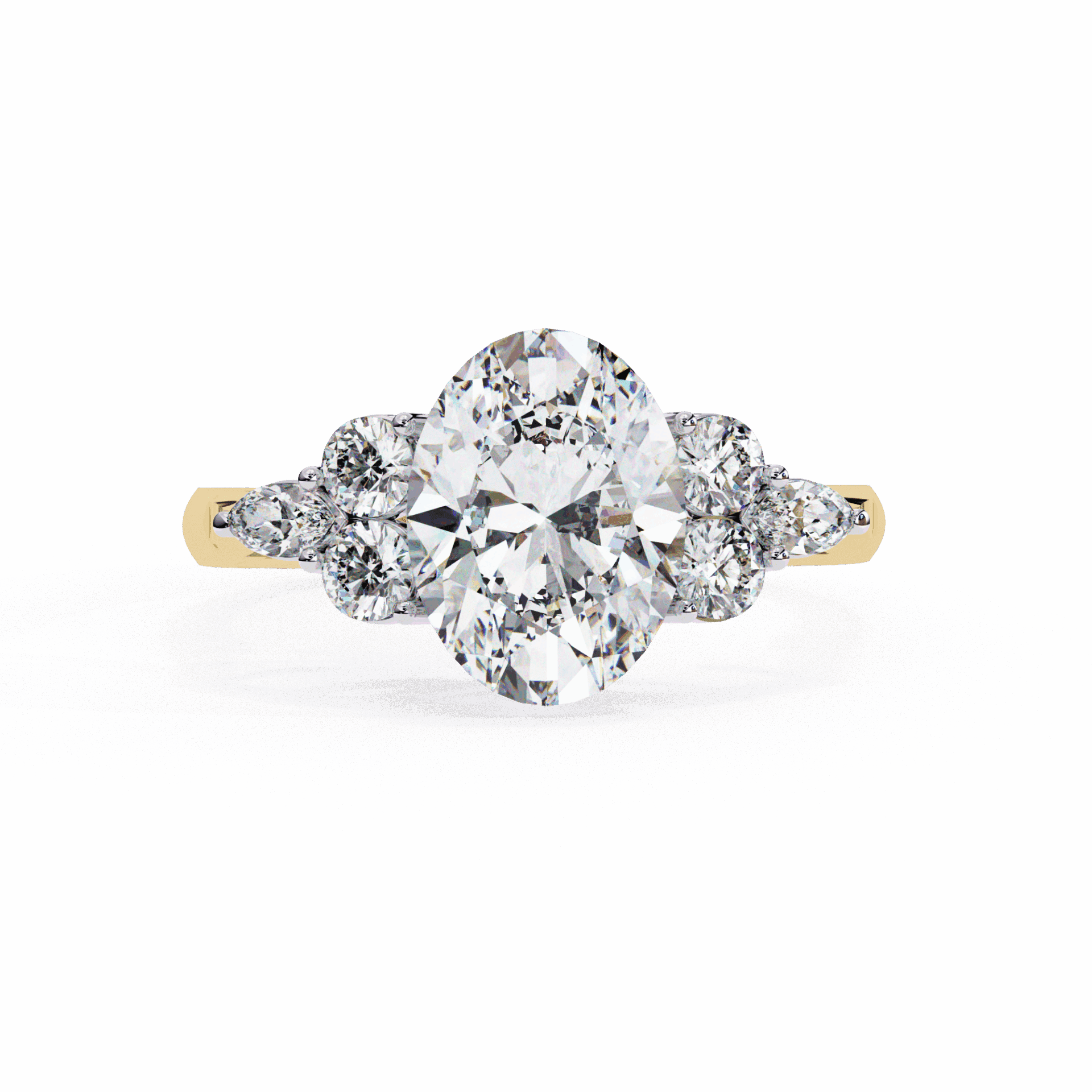 2.5 Carat Oval Bezel Setting Solitaire Ring in Moissanite | House of Estara