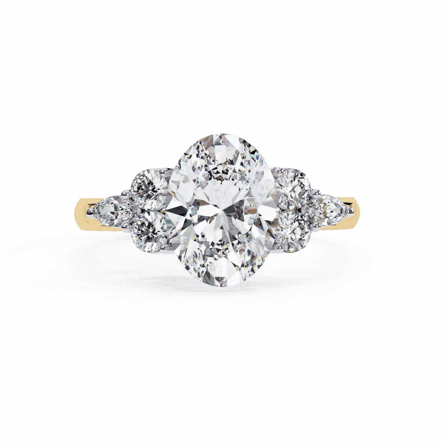2.5 Carat Oval Bezel Setting Solitaire Ring in Moissanite | House of Estara