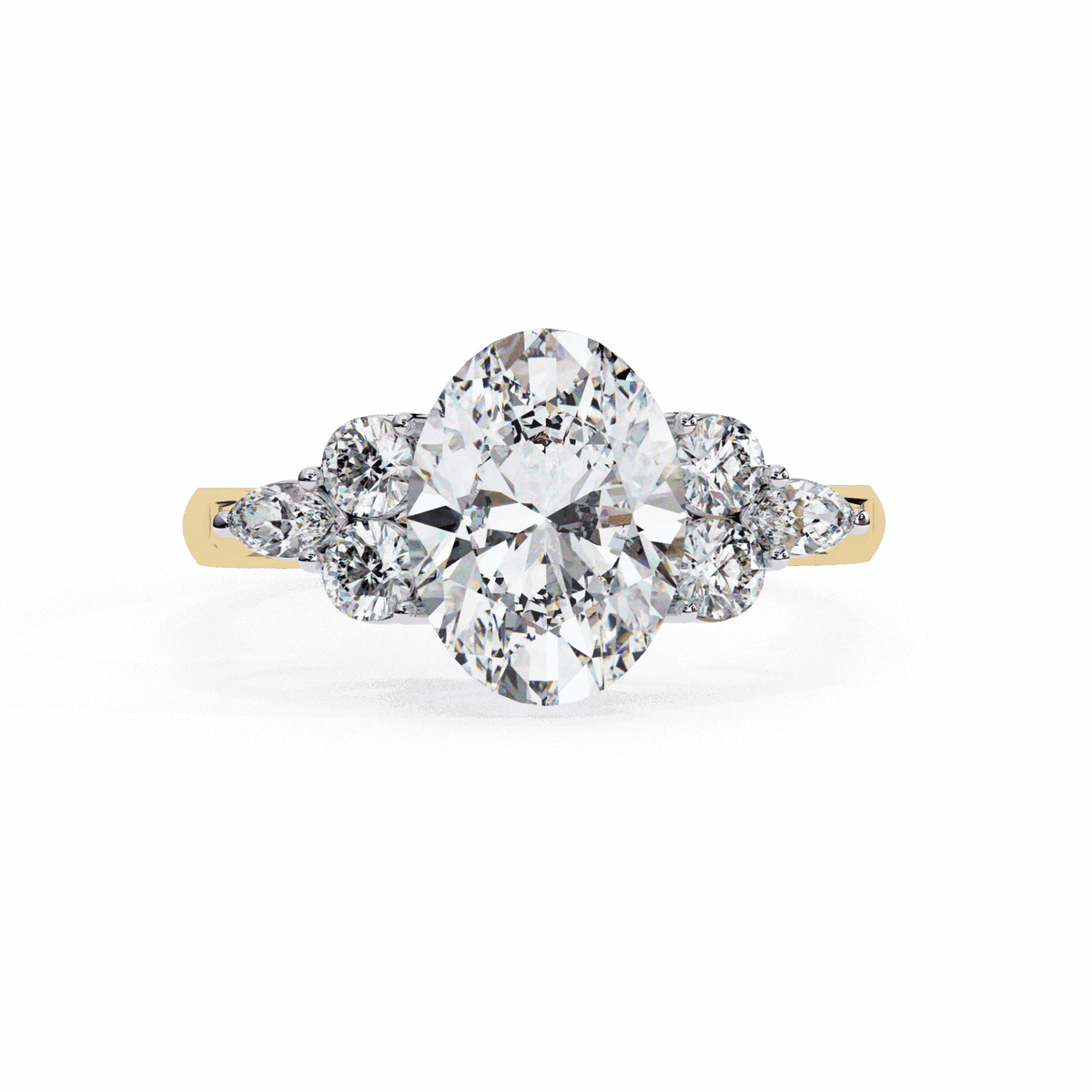 2.5 Carat Oval Bezel Setting Solitaire Ring in Moissanite | House of Estara