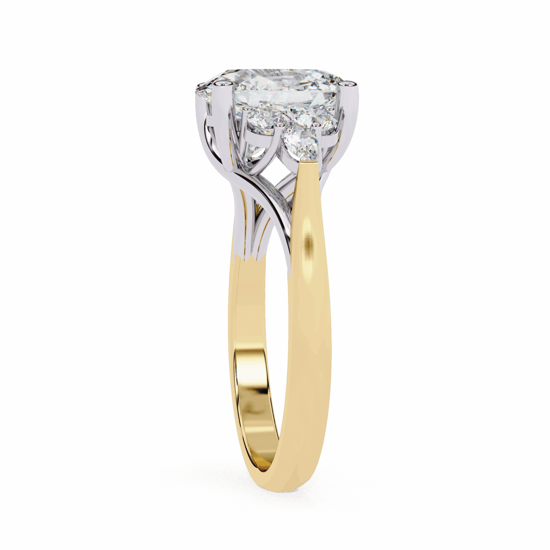 2.5 Carat Oval Bezel Setting Solitaire Ring in Moissanite | House of Estara