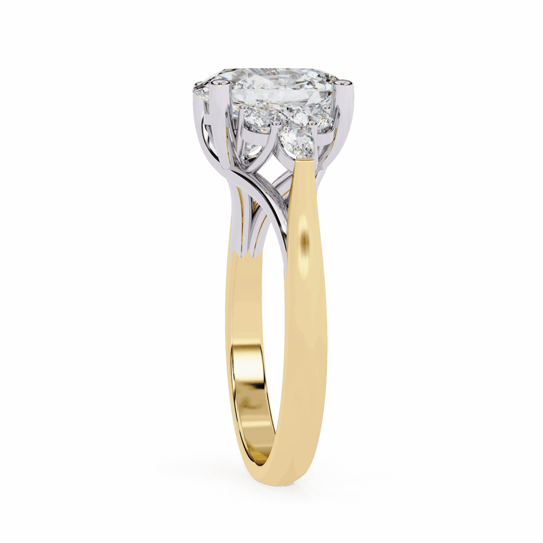 2.5 Carat Oval Bezel Setting Solitaire Ring in Moissanite | House of Estara