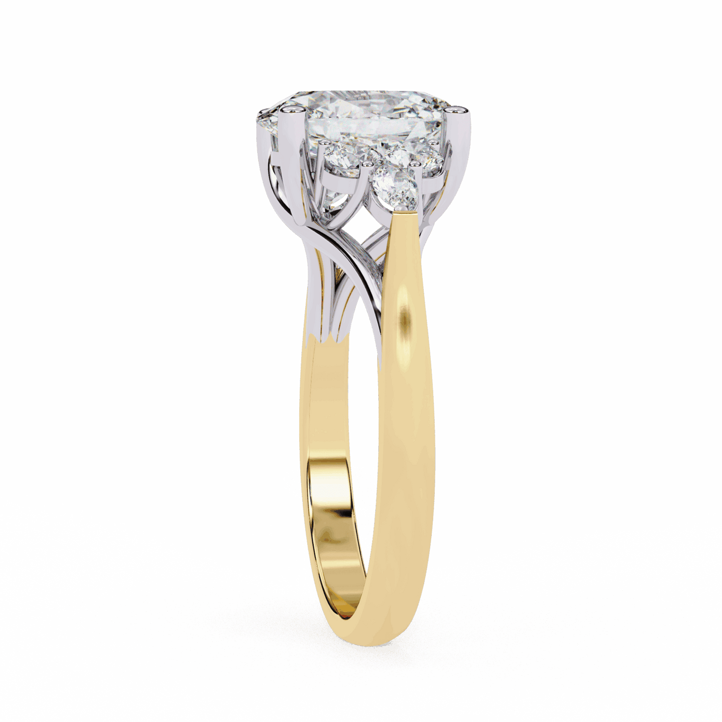 2.5 Carat Oval Bezel Setting Solitaire Ring in Moissanite | House of Estara