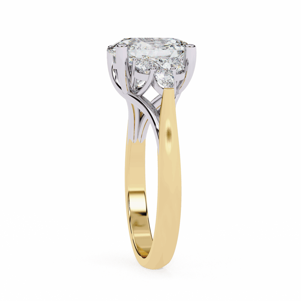 2.5 Carat Oval Bezel Setting Solitaire Ring in Moissanite | House of Estara