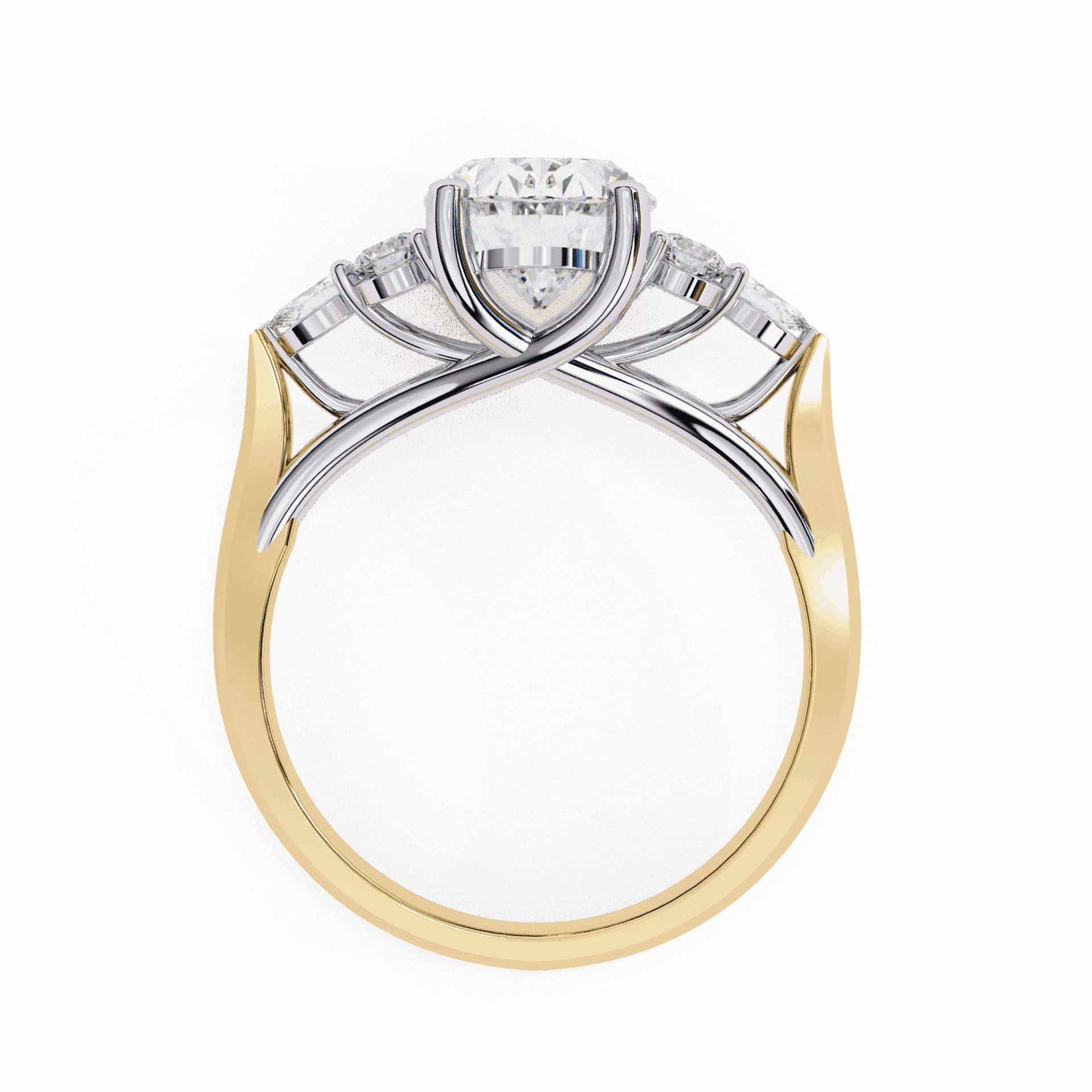 2.5 Carat Oval Bezel Setting Solitaire Ring in Moissanite | House of Estara