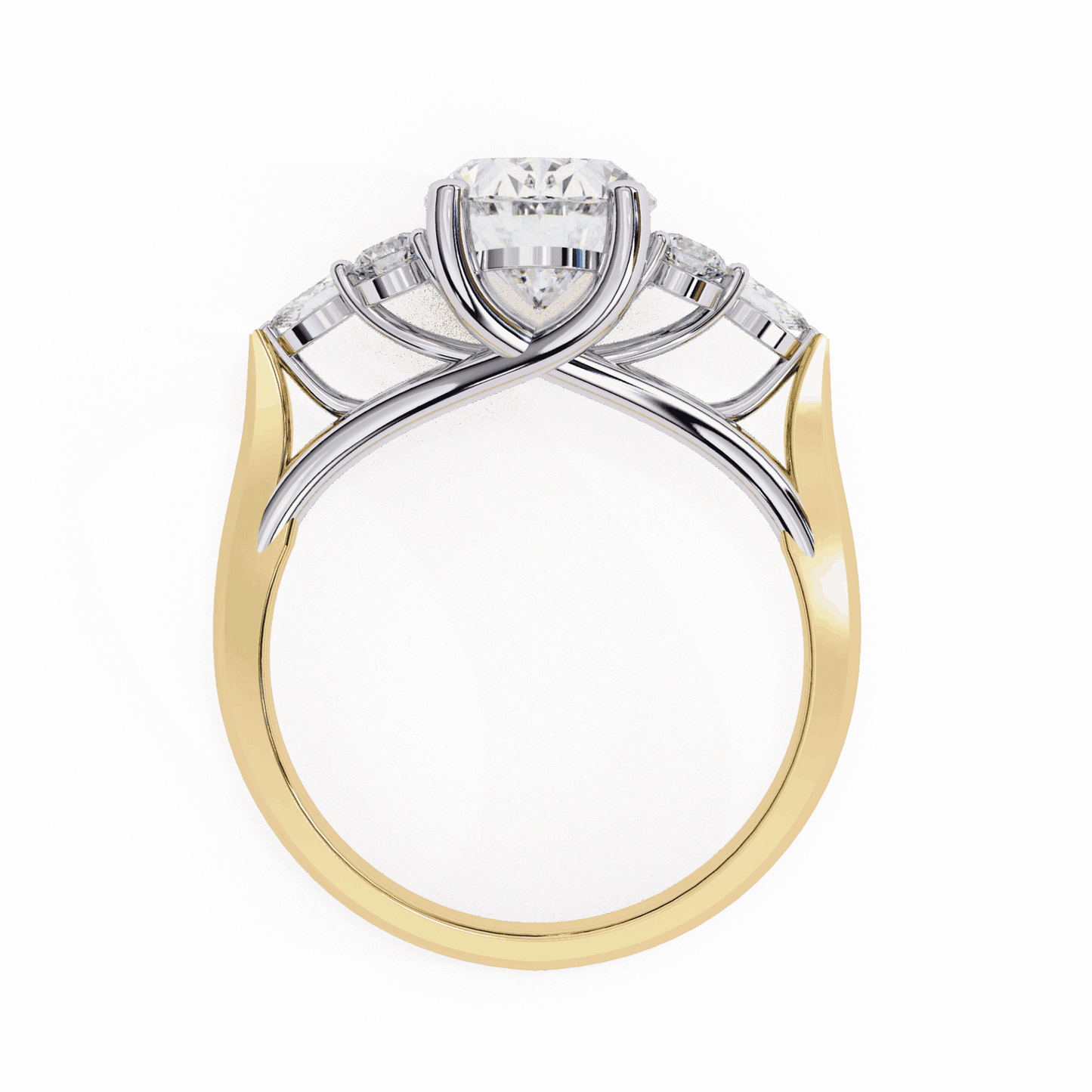 2.5 Carat Oval Bezel Setting Solitaire Ring in Moissanite | House of Estara