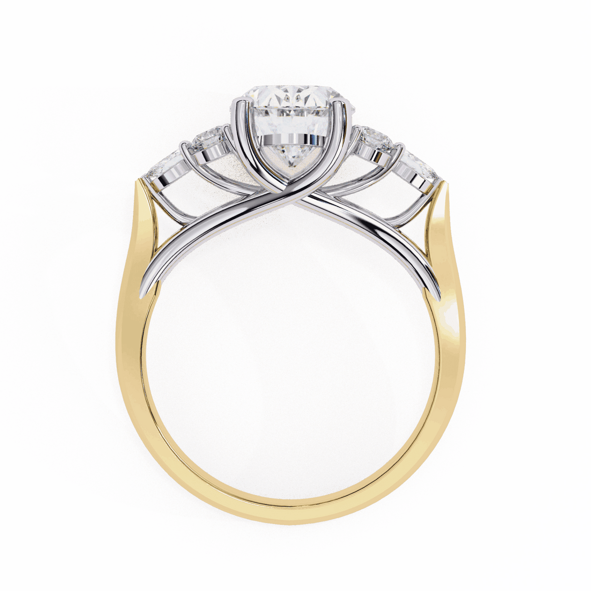 2.5 Carat Oval Bezel Setting Solitaire Ring in Moissanite | House of Estara