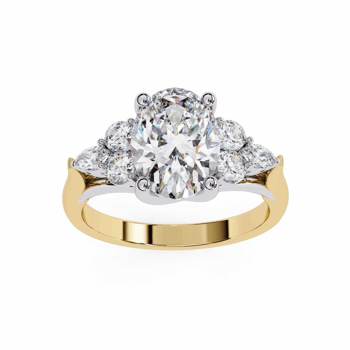 2.5 Carat Oval Bezel Setting Solitaire Ring in Moissanite | House of Estara