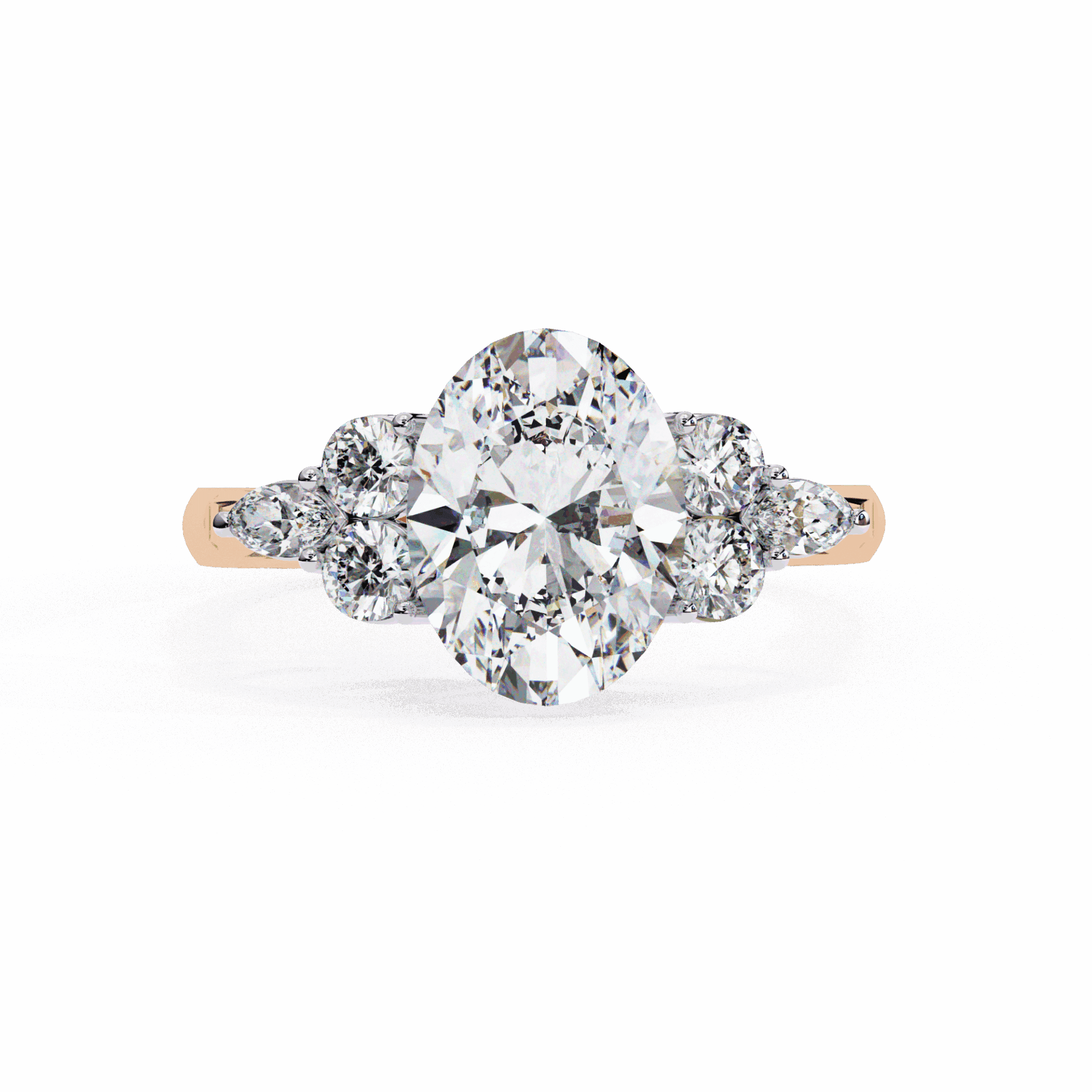 2.5 Carat Oval Bezel Setting Solitaire Ring in Moissanite | House of Estara