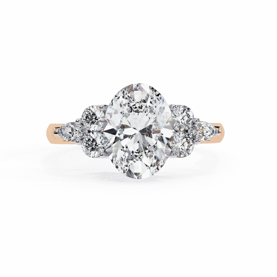 2.5 Carat Oval Bezel Setting Solitaire Ring in Moissanite | House of Estara