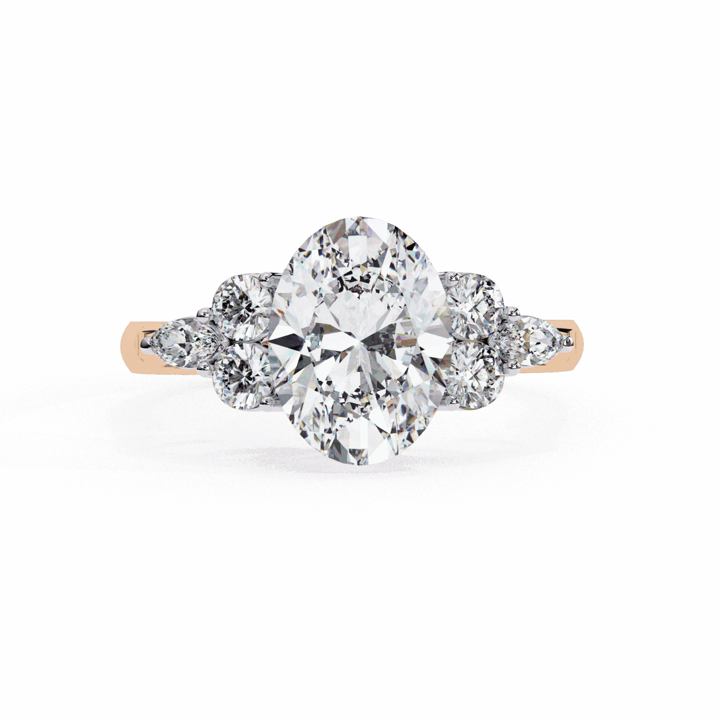 2.5 Carat Oval Bezel Setting Solitaire Ring in Moissanite | House of Estara