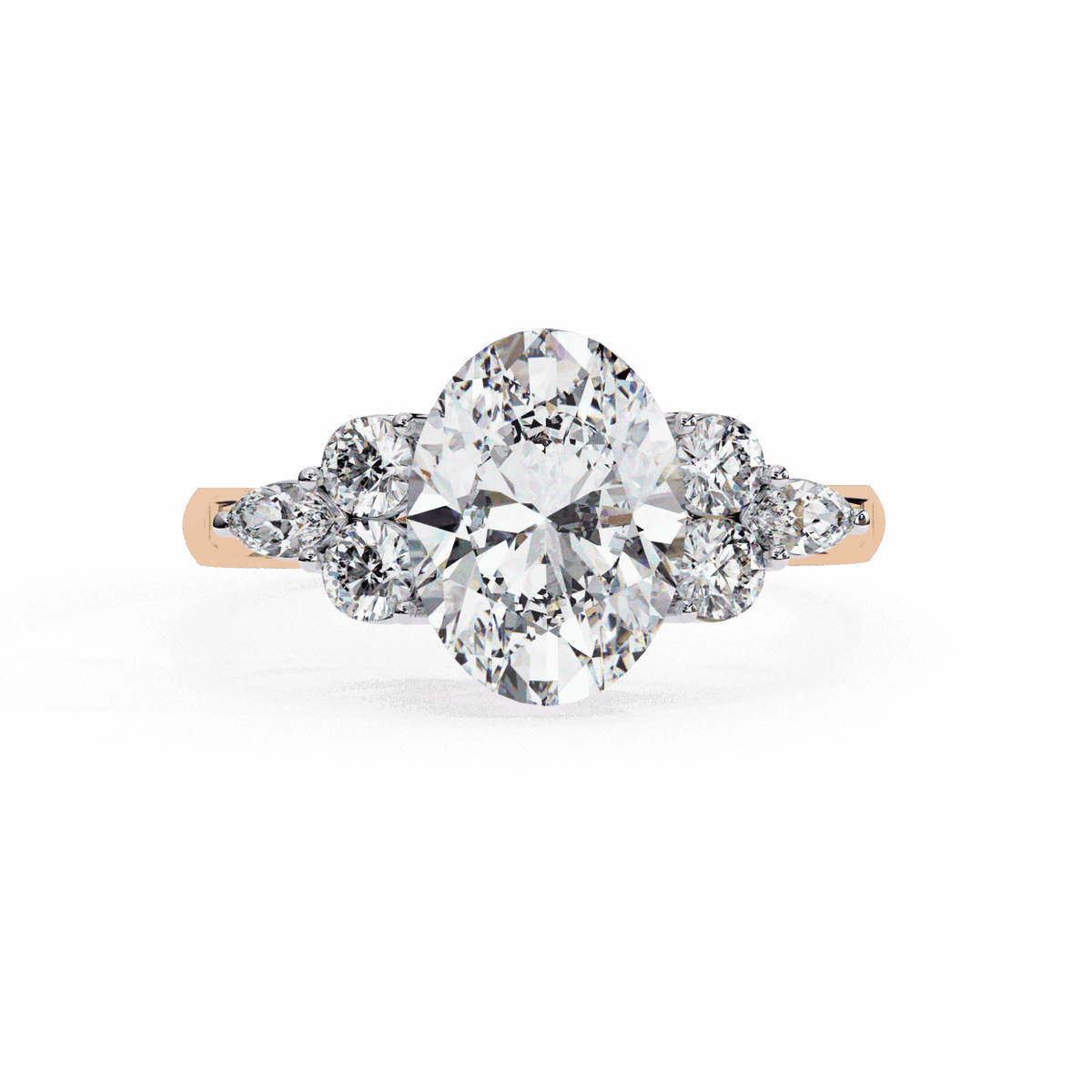 2.5 Carat Oval Bezel Setting Solitaire Ring in Moissanite | House of Estara