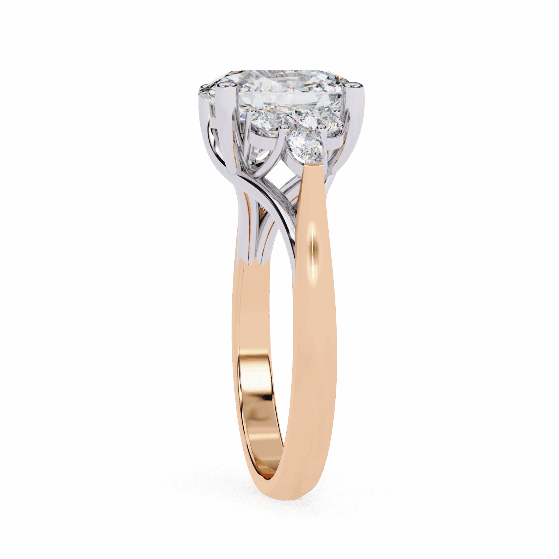2.5 Carat Oval Bezel Setting Solitaire Ring in Moissanite | House of Estara