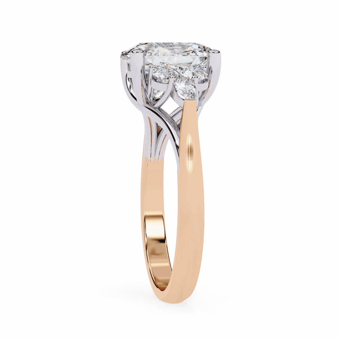 2.5 Carat Oval Bezel Setting Solitaire Ring in Moissanite | House of Estara
