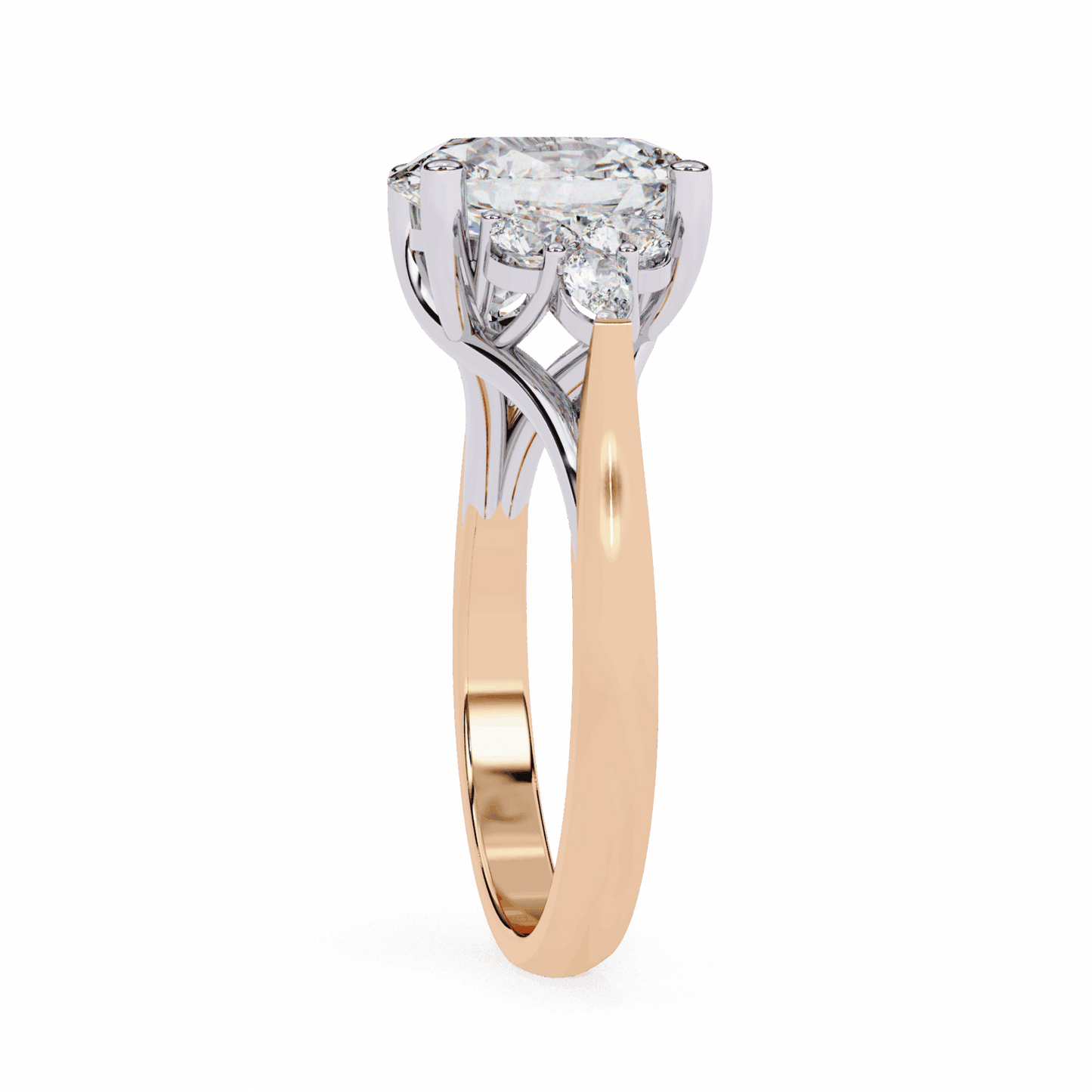 2.5 Carat Oval Bezel Setting Solitaire Ring in Moissanite | House of Estara