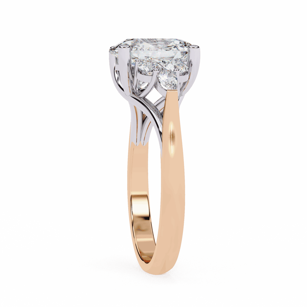 2.5 Carat Oval Bezel Setting Solitaire Ring in Moissanite | House of Estara