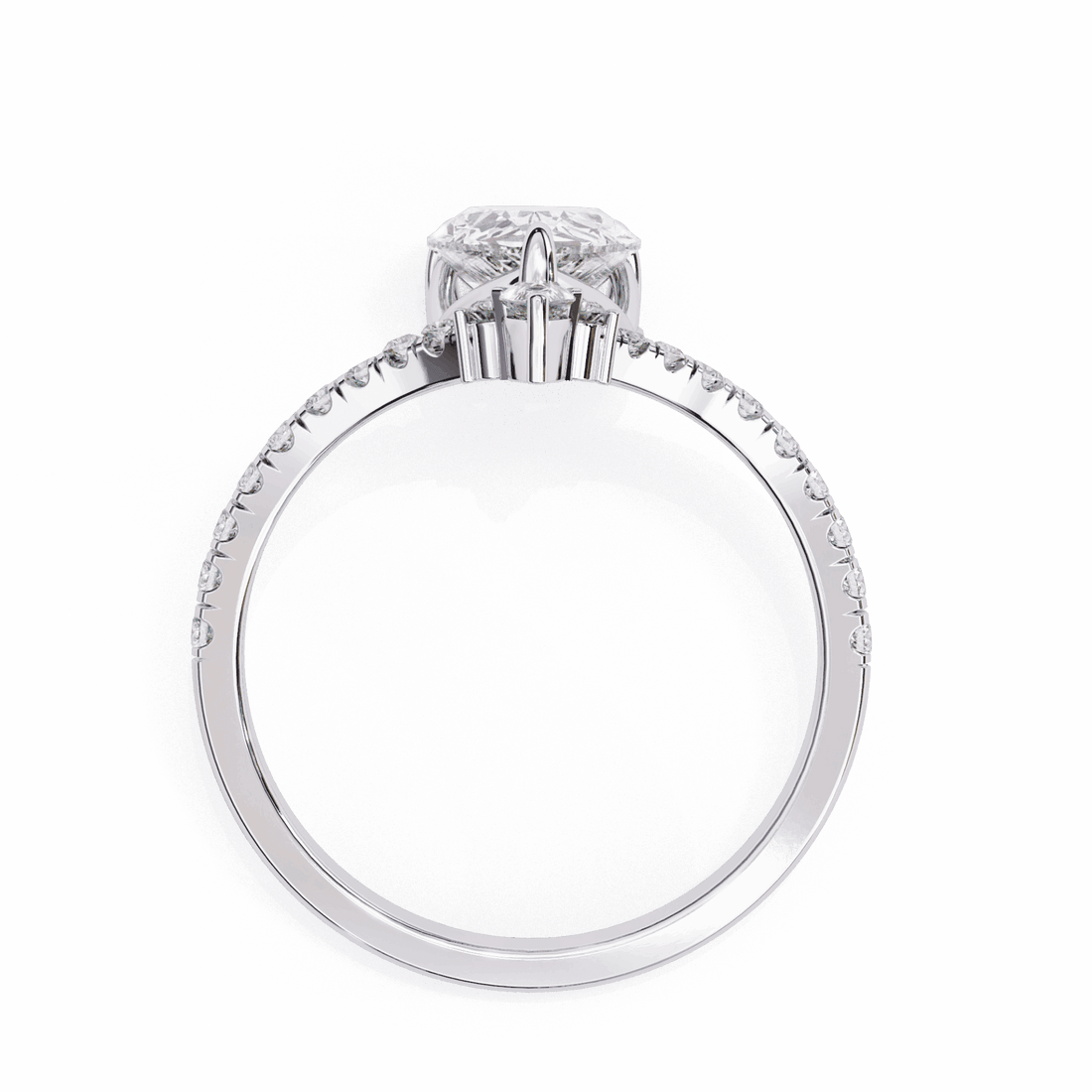 1.75 Carat Pear Bezel Setting Solitaire Ring in Moissanite | House of Estara