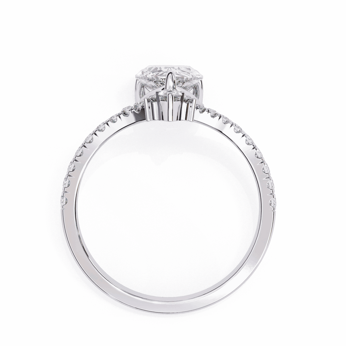 1.75 Carat Pear Bezel Setting Solitaire Ring in Moissanite | House of Estara