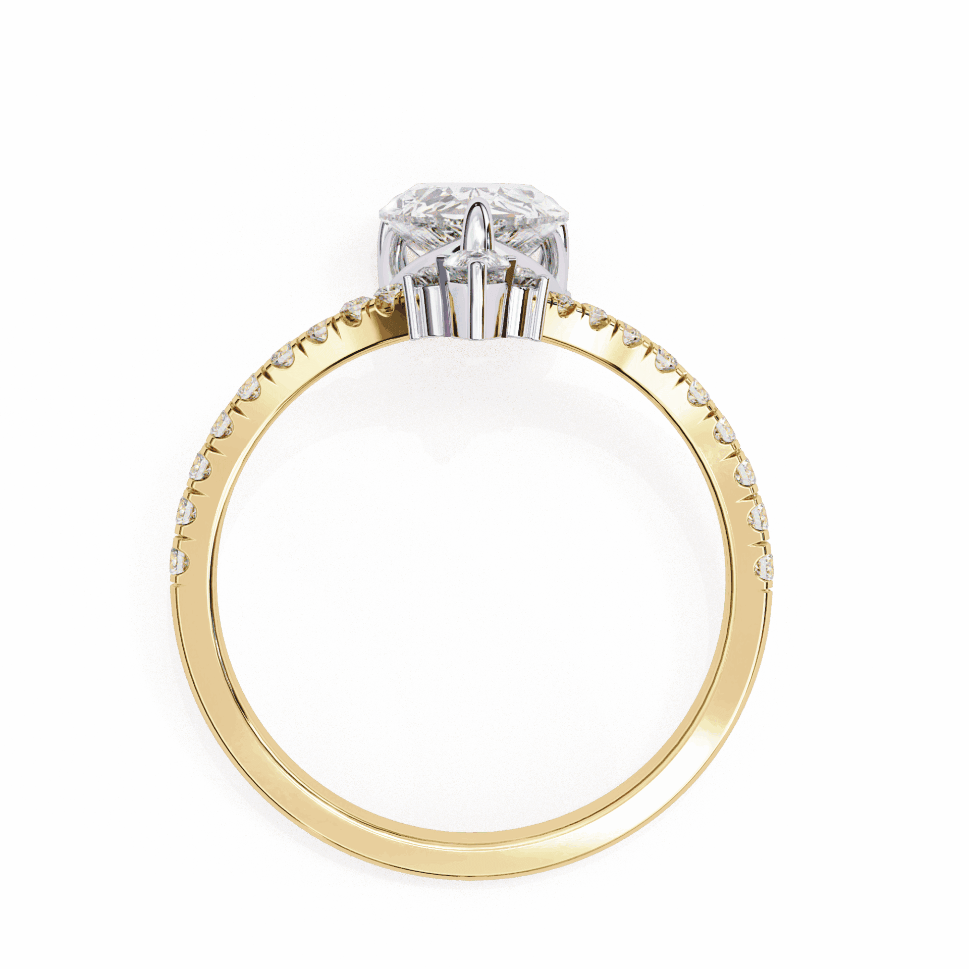 1.75 Carat Pear Bezel Setting Solitaire Ring in Moissanite | House of Estara