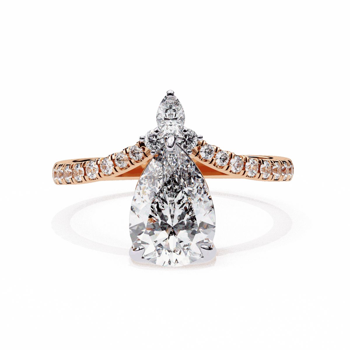 1.75 Carat Pear Bezel Setting Solitaire Ring in Moissanite | House of Estara
