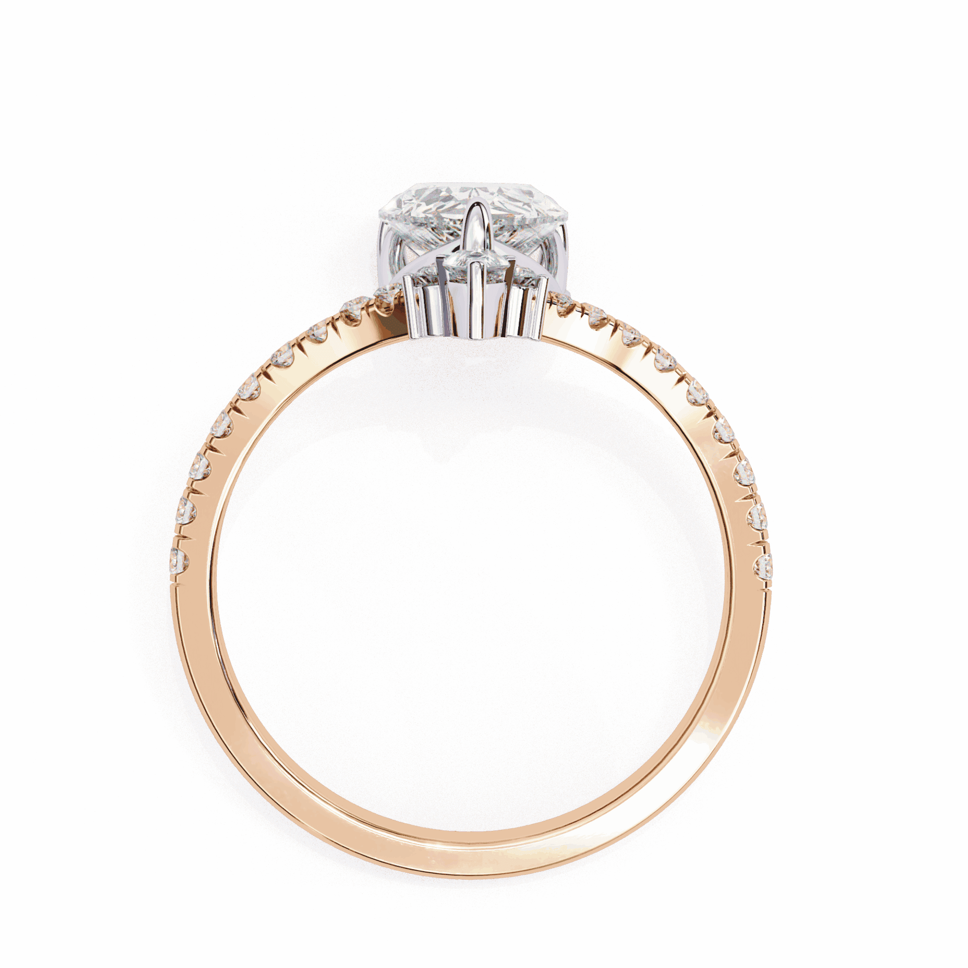 1.75 Carat Pear Bezel Setting Solitaire Ring in Moissanite | House of Estara