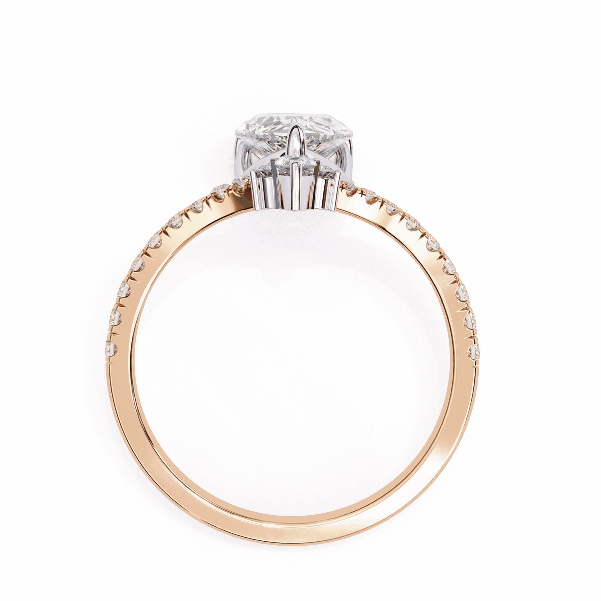 1.75 Carat Pear Bezel Setting Solitaire Ring in Moissanite | House of Estara
