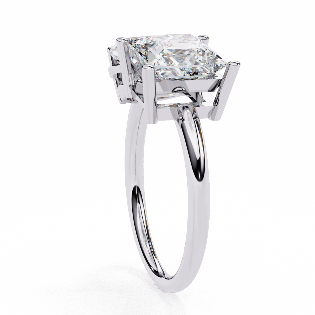 4.25 Carat Pear and Princess Toi et Moi Solitaire in Moissanite | House of Estara