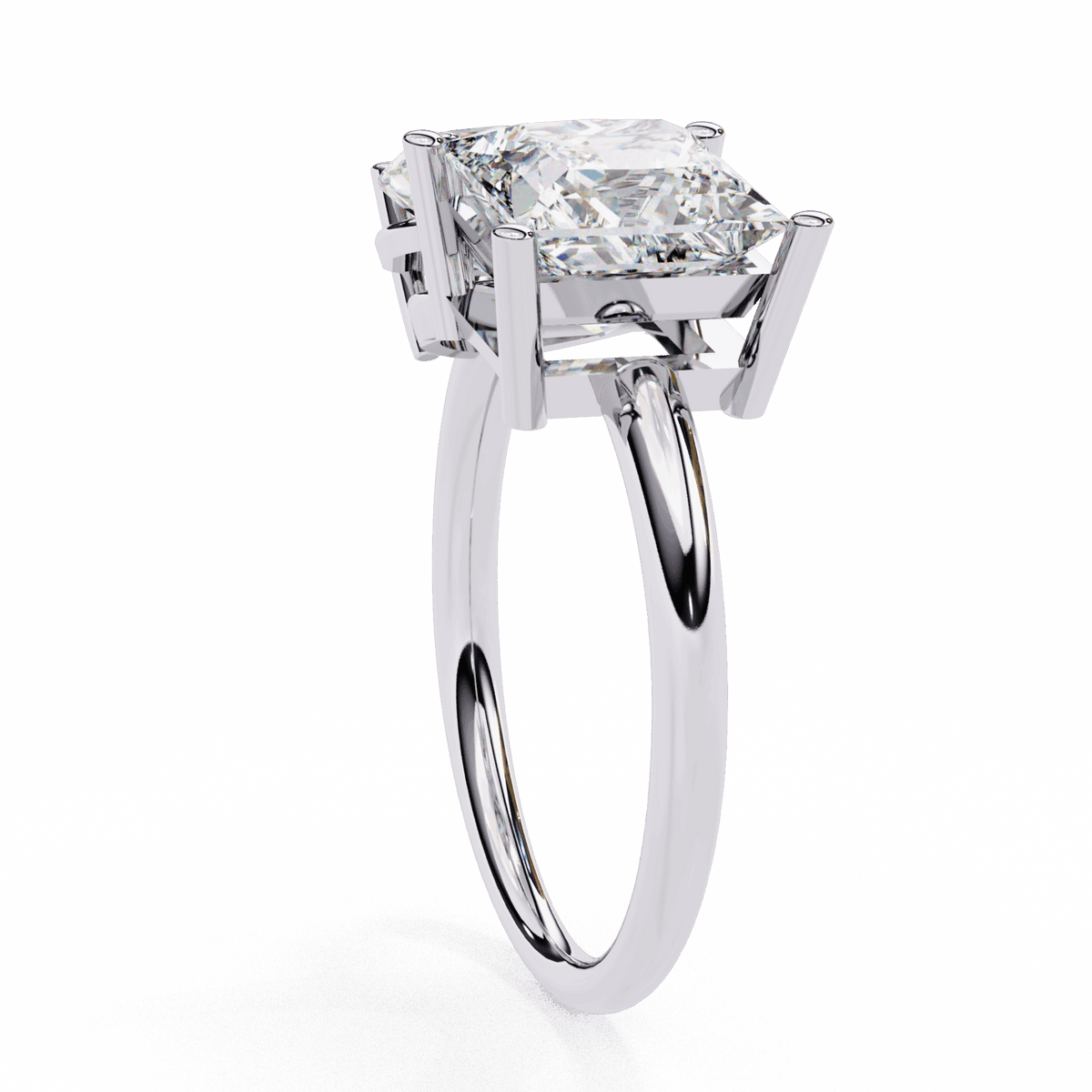 4.25 Carat Pear and Princess Toi et Moi Solitaire in Moissanite | House of Estara