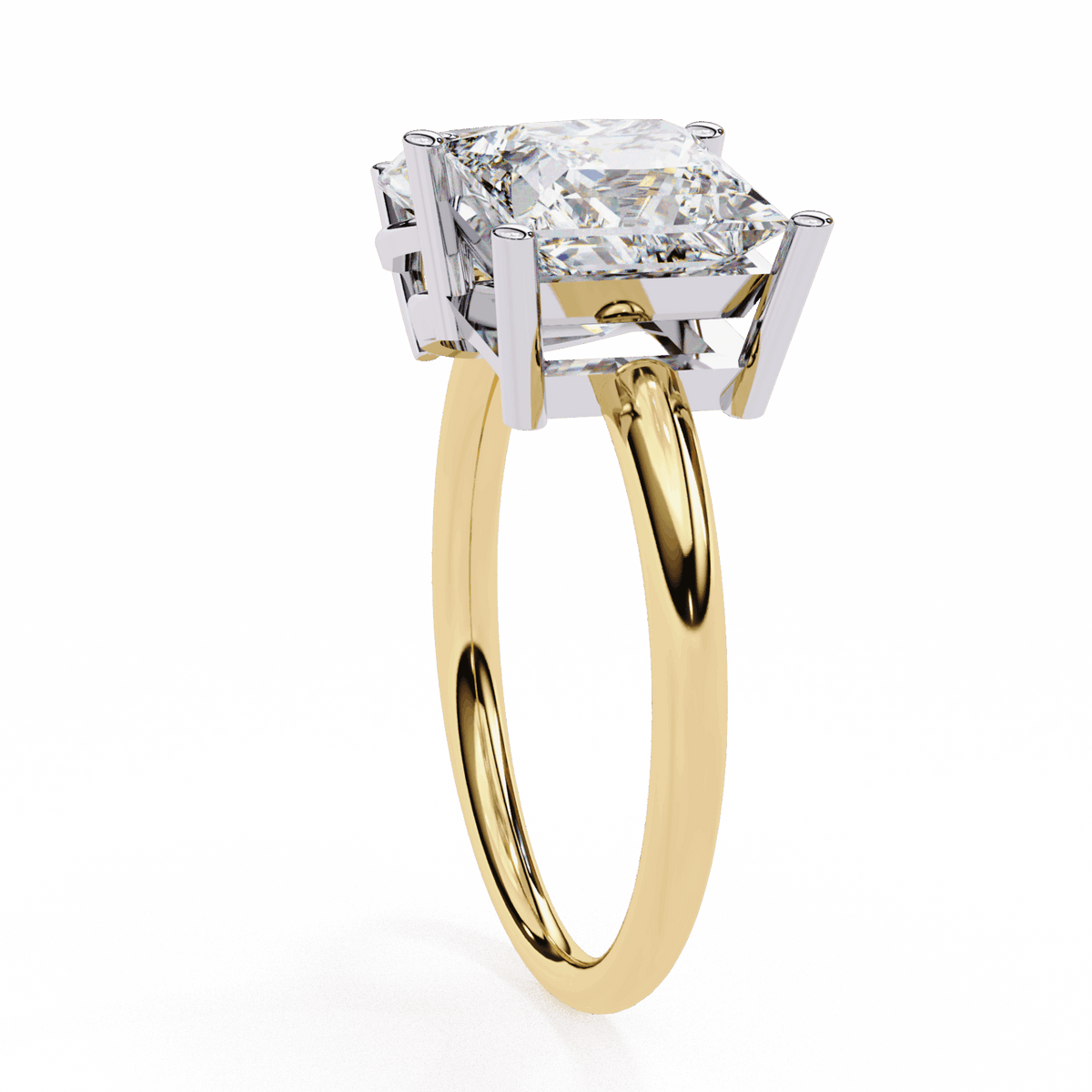 4.25 Carat Pear and Princess Toi et Moi Solitaire in Moissanite | House of Estara