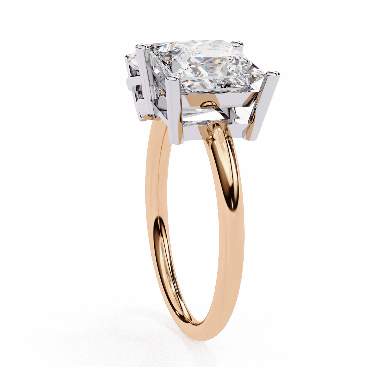 4.25 Carat Pear and Princess Toi et Moi Solitaire in Moissanite | House of Estara