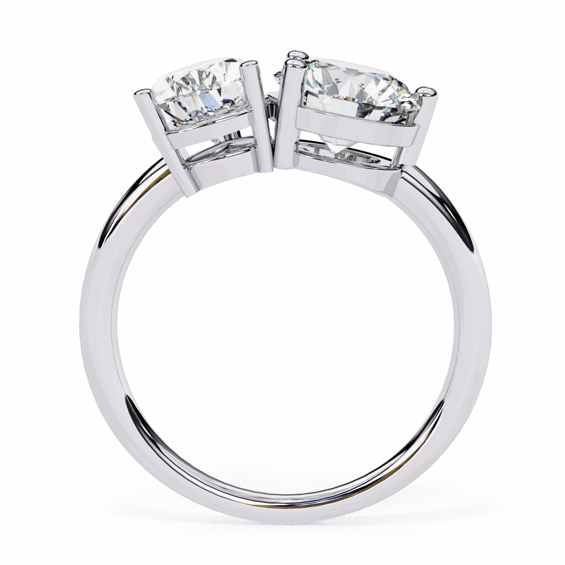 3.75 Carat Pear and Round Toi et Moi Solitaire in Moissanite | House of Estara