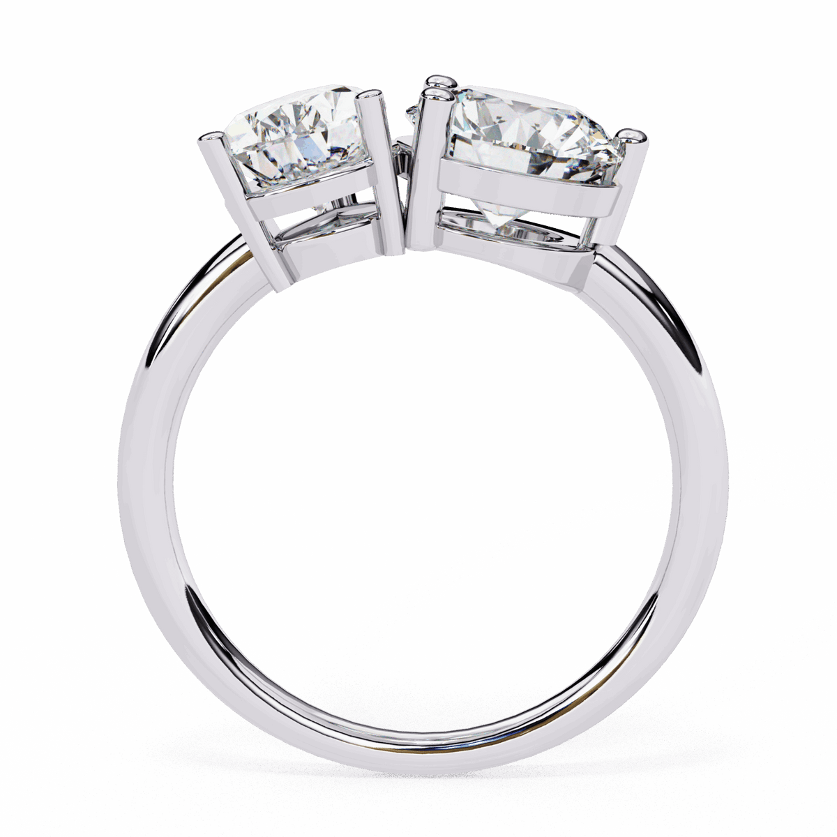 3.75 Carat Pear and Round Toi et Moi Solitaire in Moissanite | House of Estara