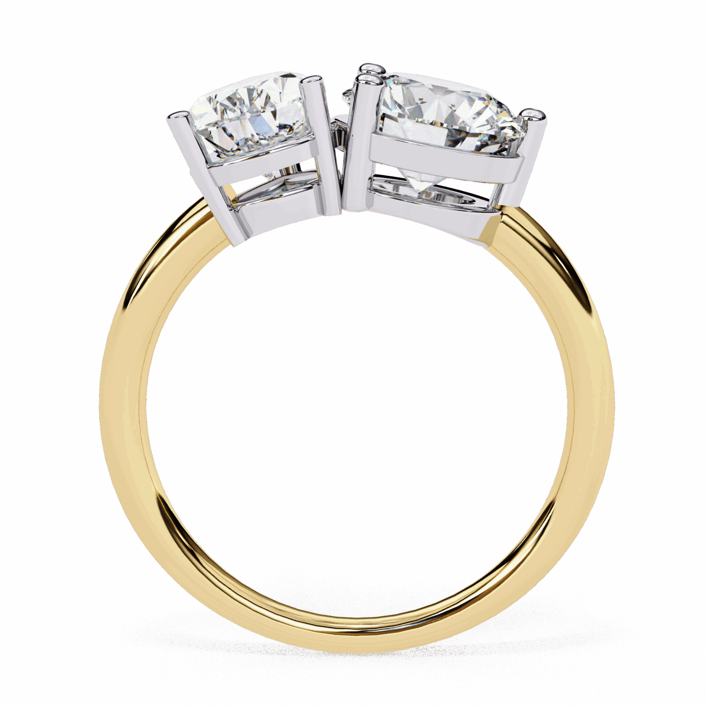 3.75 Carat Pear and Round Toi et Moi Solitaire in Moissanite | House of Estara