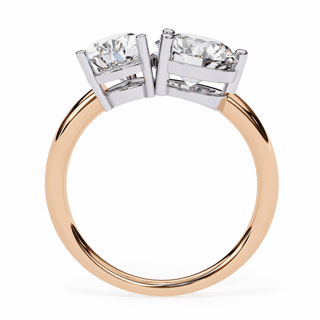3.75 Carat Pear and Round Toi et Moi Solitaire in Moissanite | House of Estara