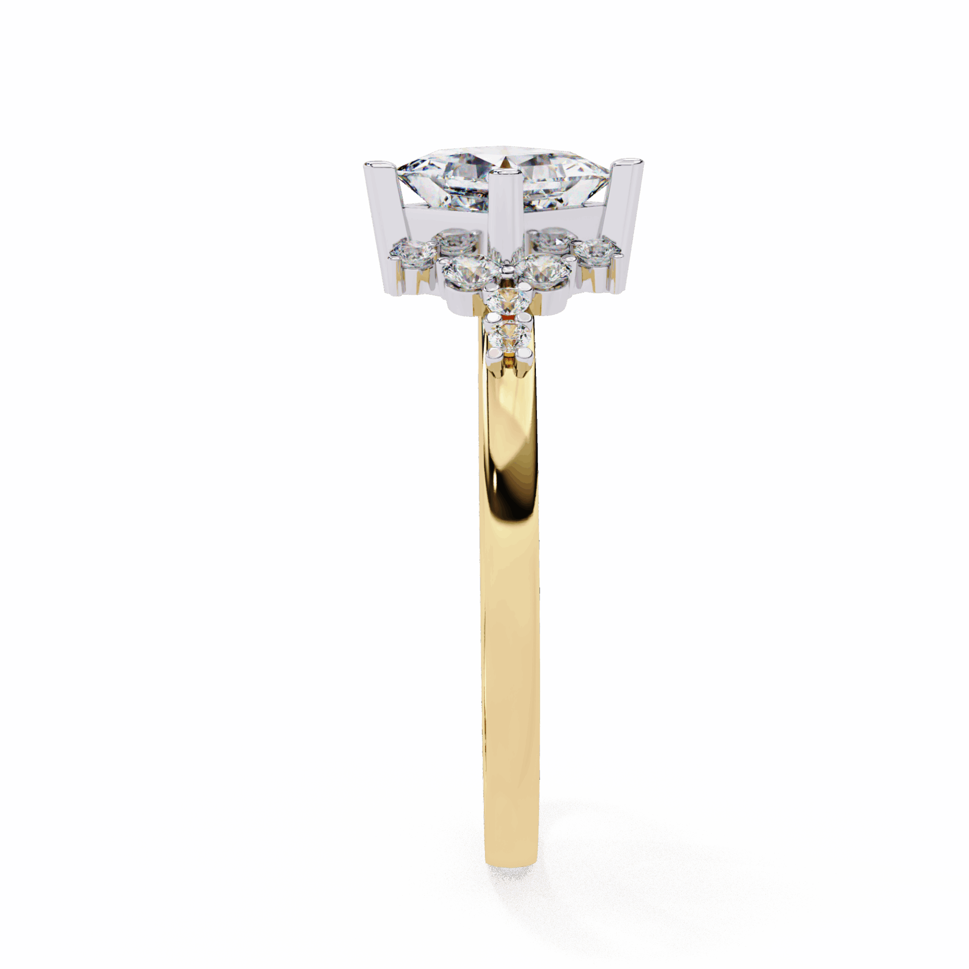 1 Carat Princess Refined Everyday Look Ring in Moissanite | House of Estara