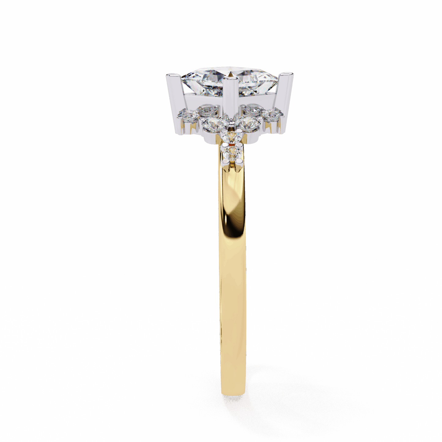 1 Carat Princess Refined Everyday Look Ring in Moissanite | House of Estara