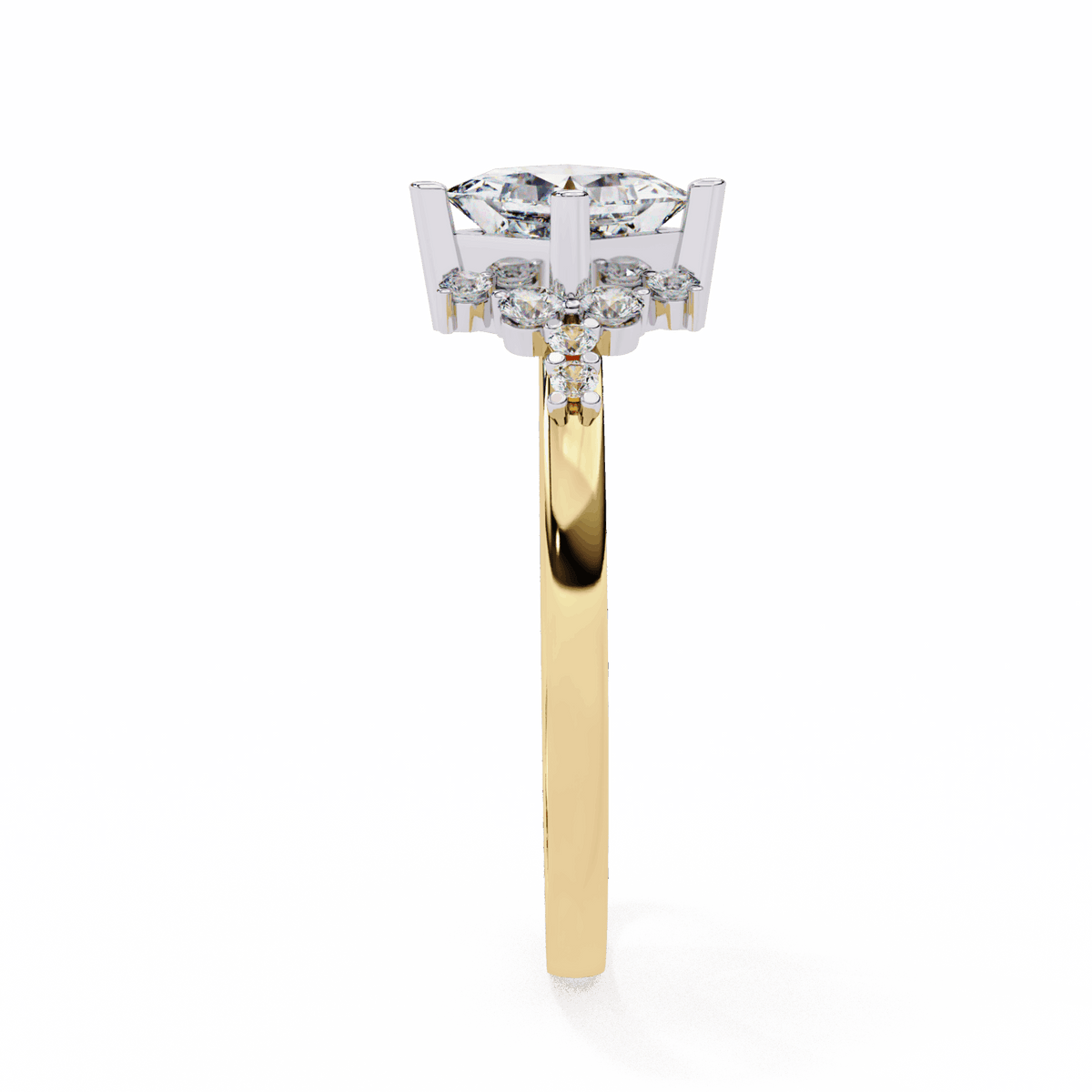 1 Carat Princess Refined Everyday Look Ring in Moissanite | House of Estara