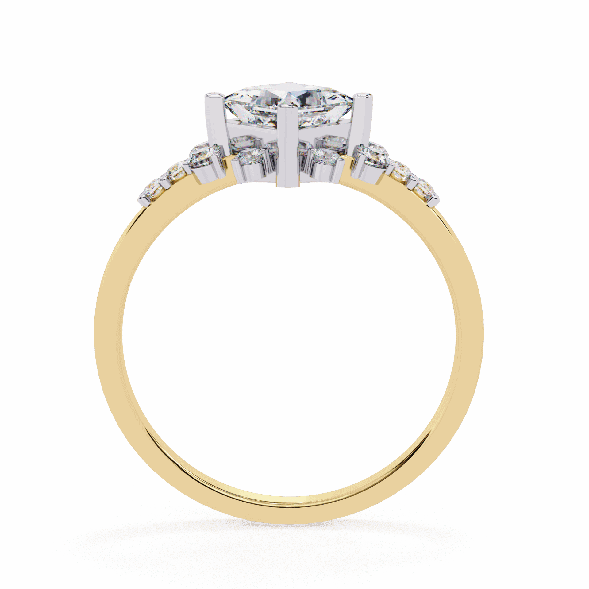 1 Carat Princess Refined Everyday Look Ring in Moissanite | House of Estara