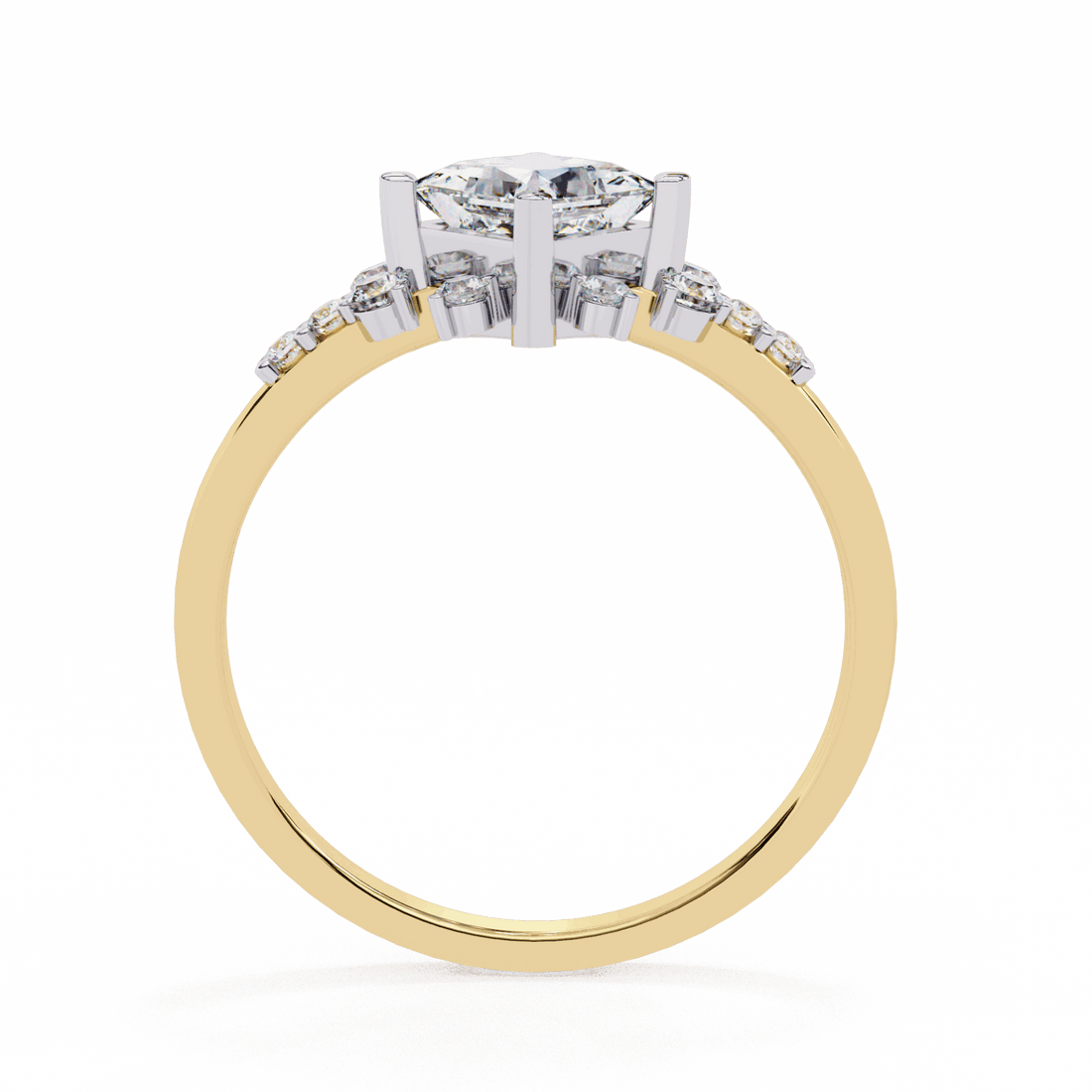 1 Carat Princess Refined Everyday Look Ring in Moissanite | House of Estara