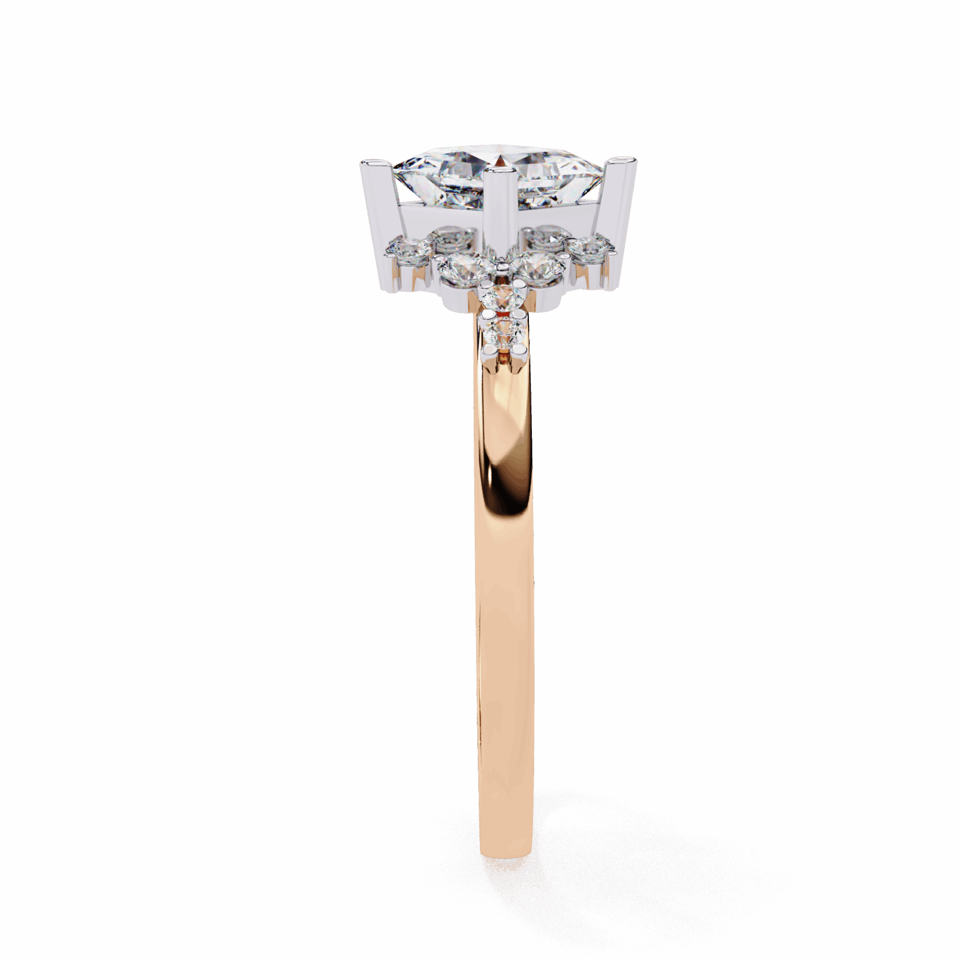 1 Carat Princess Refined Everyday Look Ring in Moissanite | House of Estara