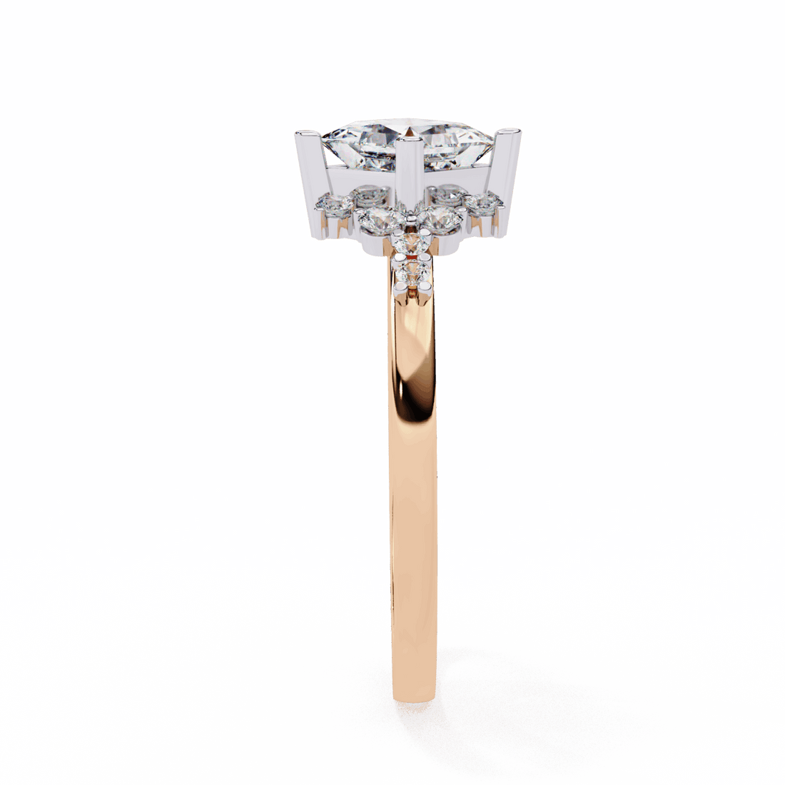 1 Carat Princess Refined Everyday Look Ring in Moissanite | House of Estara