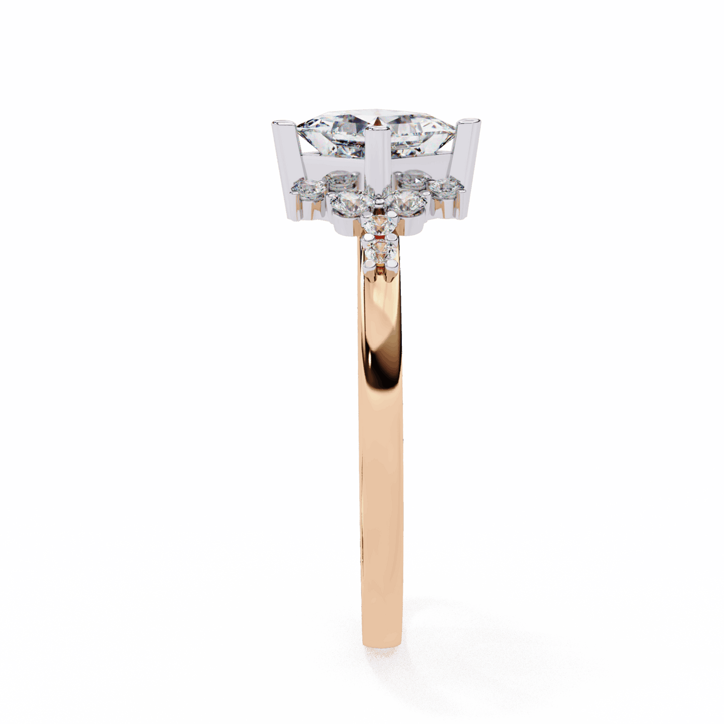 1 Carat Princess Refined Everyday Look Ring in Moissanite | House of Estara